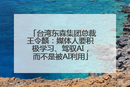 台湾东森集团总裁王令麟：媒体人要积极学习、驾驭AI，而不是被AI利用