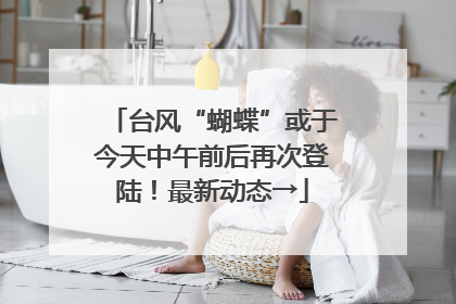 台风“蝴蝶”或于今天中午前后再次登陆！最新动态→
