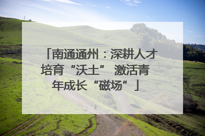 南通通州：深耕人才培育“沃土” 激活青年成长“磁场”