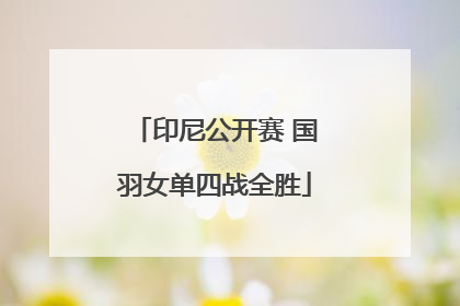 印尼公开赛 国羽女单四战全胜
