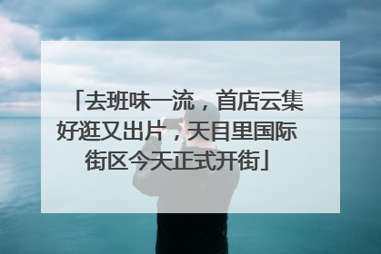 去班味一流，首店云集好逛又出片，天目里国际街区今天正式开街