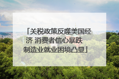 关税政策反噬美国经济 消费者信心暴跌 制造业就业困境凸显