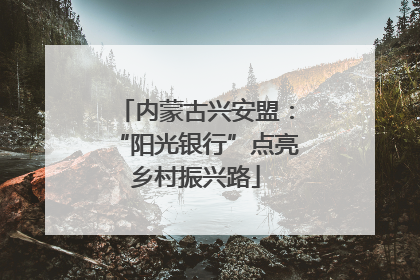 内蒙古兴安盟：“阳光银行”点亮乡村振兴路
