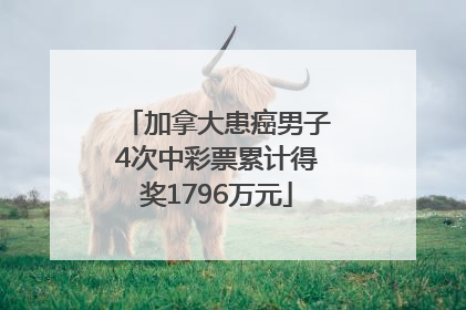加拿大患癌男子4次中彩票累计得奖1796万元