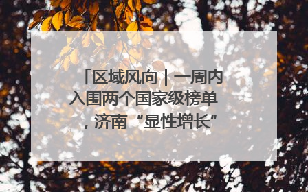 区域风向｜一周内入围两个国家级榜单，济南“显性增长”刷新城市影响力
