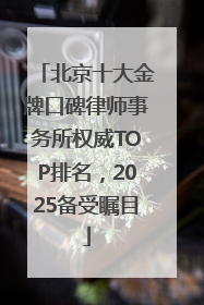 北京十大金牌口碑律师事务所权威TOP排名，2025备受瞩目