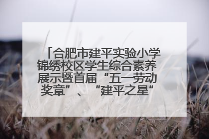 合肥市建平实验小学锦绣校区学生综合素养展示暨首届“五一劳动奖章”、“建平之星”颁奖典礼圆满举办