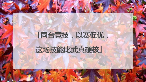 同台竞技，以赛促优，这场技能比武真硬核