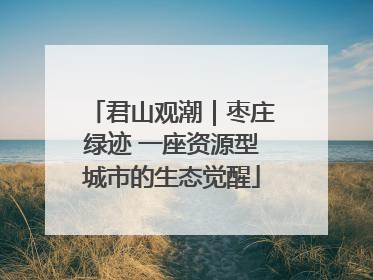 君山观潮｜枣庄绿迹 一座资源型城市的生态觉醒