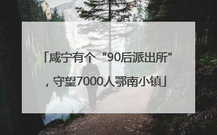 咸宁有个“90后派出所”，守望7000人鄂南小镇
