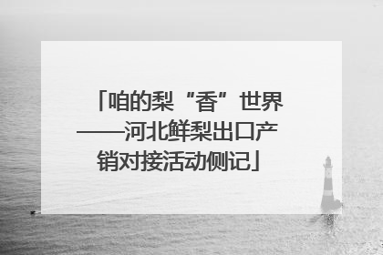 咱的梨“香”世界——河北鲜梨出口产销对接活动侧记
