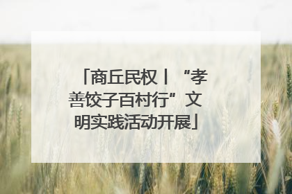 商丘民权丨“孝善饺子百村行”文明实践活动开展
