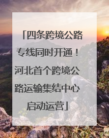 四条跨境公路专线同时开通！河北首个跨境公路运输集结中心启动运营