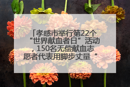 孝感市举行第22个“世界献血者日”活动，150名无偿献血志愿者代表用脚步丈量“中华孝爱第一山”