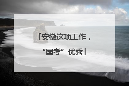 安徽这项工作，“国考”优秀
