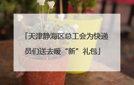天津静海区总工会为快递员们送去暖“新”礼包