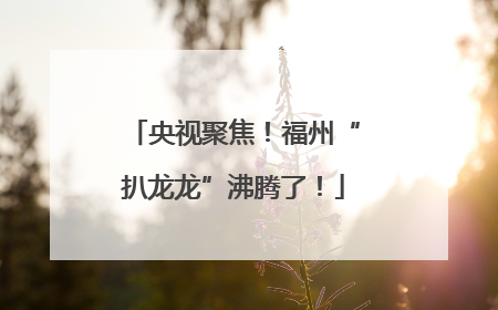 央视聚焦！福州“扒龙龙”沸腾了！