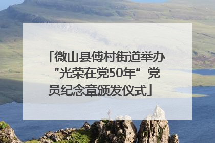 微山县傅村街道举办“光荣在党50年”党员纪念章颁发仪式
