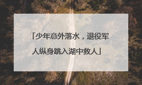 少年意外落水，退役军人纵身跳入湖中救人