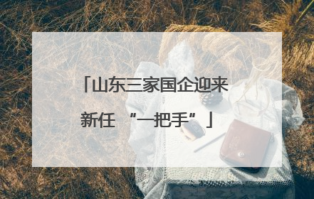 山东三家国企迎来新任 “一把手”