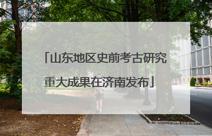 山东地区史前考古研究重大成果在济南发布
