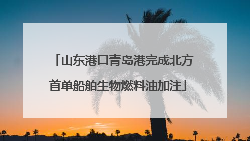山东港口青岛港完成北方首单船舶生物燃料油加注