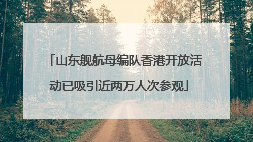 山东舰航母编队香港开放活动已吸引近两万人次参观