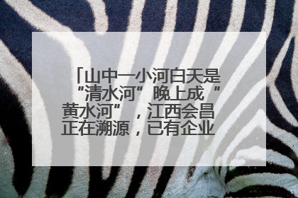 山中一小河白天是“清水河”晚上成“黄水河”，江西会昌正在溯源，已有企业被要求停工