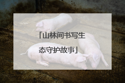 山林间书写生态守护故事