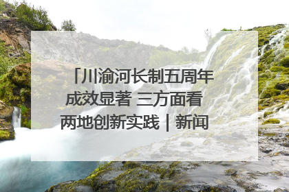 川渝河长制五周年成效显著 三方面看两地创新实践｜新闻发布最前线