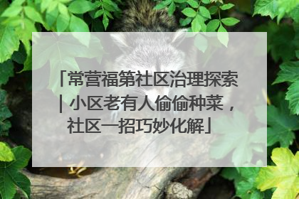 常营福第社区治理探索｜小区老有人偷偷种菜，社区一招巧妙化解