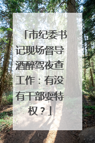 市纪委书记现场督导酒醉驾夜查工作：有没有干部耍特权？