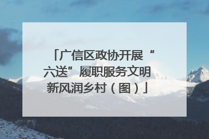广信区政协开展“六送”履职服务文明新风润乡村（图）
