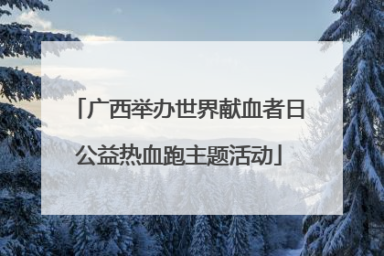广西举办世界献血者日公益热血跑主题活动