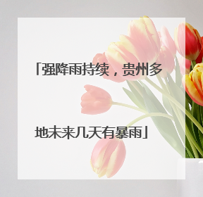 强降雨持续，贵州多地未来几天有暴雨