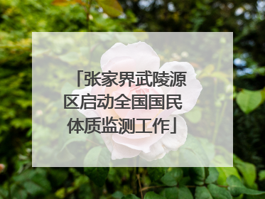 张家界武陵源区启动全国国民体质监测工作
