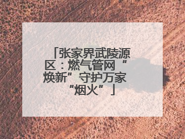 张家界武陵源区：燃气管网“焕新”守护万家“烟火”