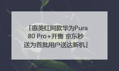 惠英红同款华为Pura 80 Pro+开售 京东秒送为首批用户送达新机