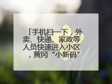 手机扫一下，外卖、快递、家政等人员快速进入小区，黄冈“小新码”化解两头难