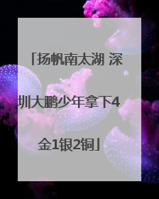 扬帆南太湖 深圳大鹏少年拿下4金1银2铜