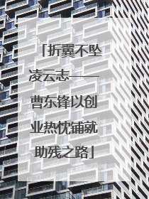 折翼不坠凌云志——曹东锋以创业热忱铺就助残之路