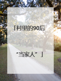 村里的90后“当家人”
