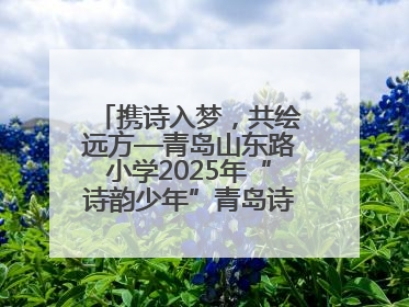 携诗入梦，共绘远方—青岛山东路小学2025年“诗韵少年”青岛诗词大会开幕畅游诗词之海