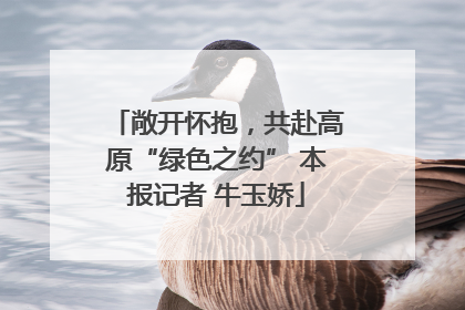 敞开怀抱，共赴高原“绿色之约” 本报记者 牛玉娇