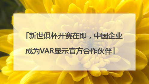 新世俱杯开赛在即，中国企业成为VAR显示官方合作伙伴