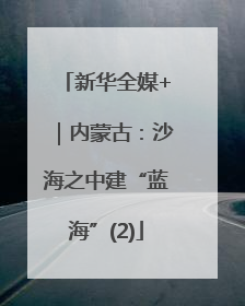 新华全媒+｜内蒙古：沙海之中建“蓝海”(2)