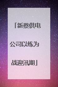 新蔡供电公司以练为战迎汛期