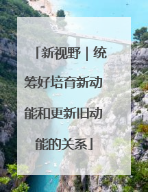 新视野｜统筹好培育新动能和更新旧动能的关系