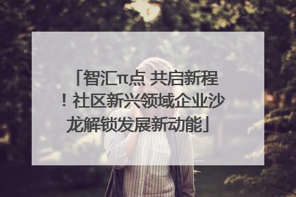 智汇π点 共启新程！社区新兴领域企业沙龙解锁发展新动能