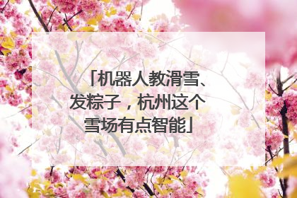 机器人教滑雪、发粽子，杭州这个雪场有点智能